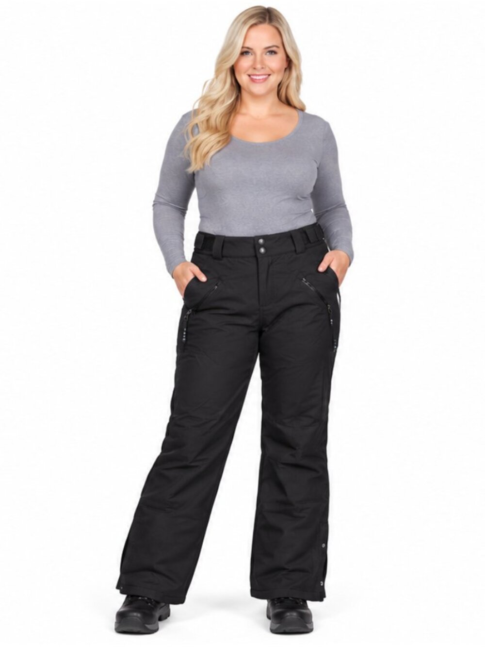 Sunice Stormpack Women’s XL Black Ski Snow Pants Fleece Lined NWT
